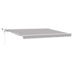 Auvent Rétractable Automatique vidaXL avec LED Gris Clair 400x350 cm