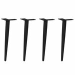 vidaXL Pieds de table basse coniques 4 pièces Noir 42-43 cm Acier
