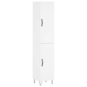 vidaXL Buffet haut Blanc 34 5x34x180 cm Bois d'ingénierie