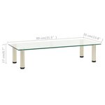 vidaXL Meuble TV Transparent 80x35x17 cm Verre trempé