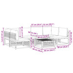 vidaXL Salon de jardin avec coussins 7 Pièces bois massif d'acacia