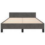 vidaXL Cadre de lit sans matelas gris foncé 120x200 cm velours