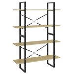 vidaXL Bibliothèque à 4 niveaux chêne sonoma bois d'ingénierie