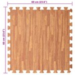 vidaXL Tapis de sol de piscine 24 Pièces bois 8 64 ㎡ Mousse EVA
