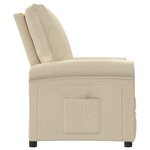 vidaXL Fauteuil inclinable Crème Tissu
