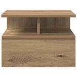 vidaXL Tables de Chevet Flottantes 2 Pièces Chêne Artisanal 40x31x27 cm Bois d'Ingénierie
