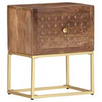 vidaXL Table de chevet 40 x 30 x 50 cm Bois de manguier massif