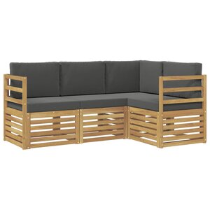 vidaXL Ensembles de canapés 4 Pièces Blanc et anthracite