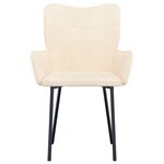 vidaXL Chaises à manger lot de 2 Crème Velours