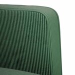 vidaXL Canapé-chaise accoudoirs vert foncé 54 cm tissu velours côtelé