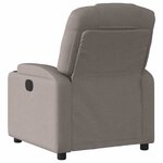vidaXL Fauteuil de massage inclinable Taupe Tissu
