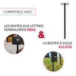 Pied elliptique Noir Sablé RAL 2100 MS