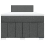 vidaXL Sommier à lattes de lit avec matelas Gris foncé 120x200cm Tissu