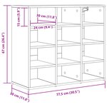 vidaXL Cabinet à chaussures Blanc 103x30x51 cm Bois d'ingénierie