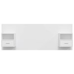 vidaXL Tête de lit avec armoires Blanc Bois d’ingénierie