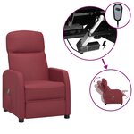 vidaXL Fauteuil de massage électrique Rouge bordeaux Similicuir