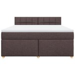 vidaXL Sommier à lattes de lit avec matelas Marron foncé 180x200 cm