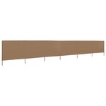 vidaXL Paravent 6 panneaux Tissu 800 x 80 cm Taupe