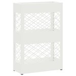 vidaXL Porte-parapluie Blanc 28 x 12 x 41 cm Acier