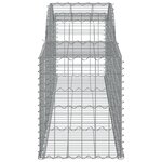 vidaXL Paniers à gabions arqués 13 Pièces 300x50x60/80 cm fer galvanisé