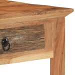 Bureau table poste de travail meuble d'ordinateur informatique étude 110 x 50 x 75 cm bois de récupération massif brun 02_0023368