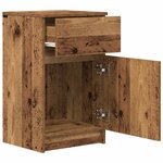 vidaXL Table de chevet vieux bois 39x35x65 cm bois d’ingénierie