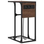 vidaXL Table de chevet Chêne marron 41.5 x 26 x 60.5 cm