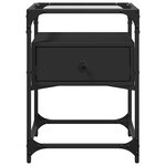 vidaXL Tables de chevet 2 Pièces noir 40x40x55 cm bois d’ingénierie