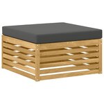 vidaXL Pouf d'Extérieur Bois d'Acacia Massif Blanc