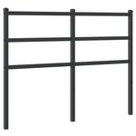 vidaXL Tête de lit métal noir 120 cm