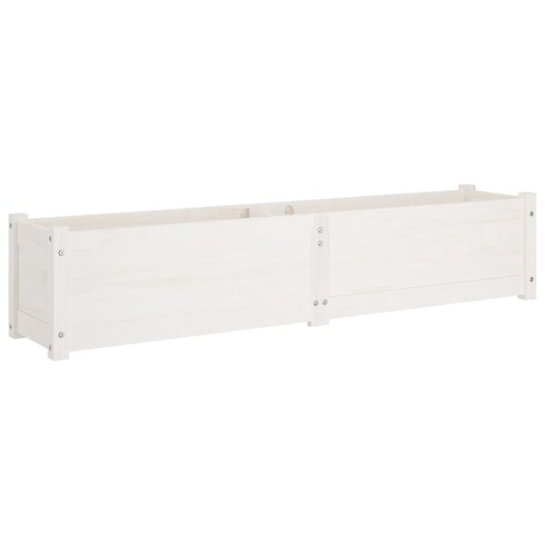 vidaXL Lit surélevé de jardin Blanc 150x31x31 cm Bois de sapin massif