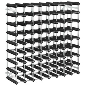 vidaXL Casier à bouteilles pour 72 bouteilles Noir Bois de pin solide