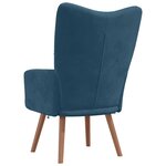 vidaXL Chaise de relaxation Bleu Velours