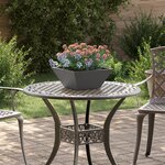 vidaXL Jardinière noire en métal 35x35x15 cm  en acier.