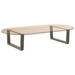 vidaXL Pieds de table basse en forme de V  2 pièces  acier naturel  70 x (30-31 3) cm