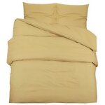 vidaXL Ensemble de housse de couette Taupe 240x220 cm Microfibre