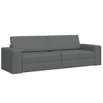vidaXL Canapé-lit Gris foncé 245 x 78 x 77 cm tissu