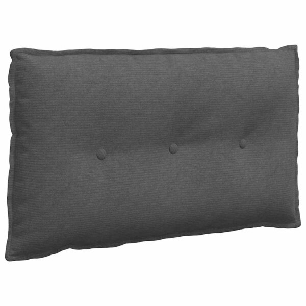 vidaXL Coussin de Dos Gris foncé 80 x 50 cm Tissu en velours côtelé