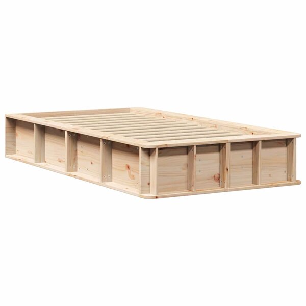 vidaXL Cadre de lit avec stockage Marron 90 x 190 cm bois
