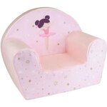 Fauteuil club Danseuse Ballerine pour enfant l.52 x P.33 x H.42 cm - Rose
