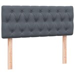 vidaXL Sommier à lattes de lit et matelas et LED gris foncé 120x220cm velours