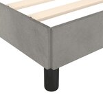 vidaXL Cadre de lit avec tête de lit Gris clair 90x190 cm Velours