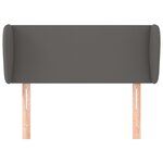 vidaXL Tête de lit avec oreilles Gris 93x23x78/88 cm Similicuir