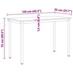 vidaXL Table de salle à manger / Table de repas Naturel