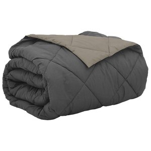 vidaXL Duvet d'été simple Gris clair et anthracite 240 x 260 cm