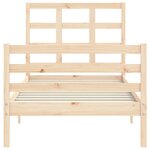 vidaXL Cadre de lit sans matelas 90x200 cm bois massif