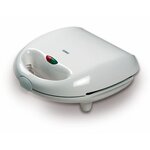 Machine a croque compact - DOMO - 700W - Plaques de cuisson anti-adhérentes - Lampe témoin - Blanc