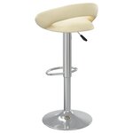 vidaXL Tabourets de bar lot de 2 crème similicuir