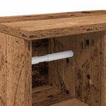 vidaXL Meuble de salle de bain avec porte-rouleau vieux bois