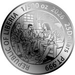 Monnaie HERB 1/500 Oz Platine 25$ Liberia 2026 (PRÉCOMMANDE)